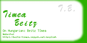 timea beitz business card