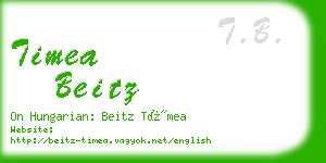timea beitz business card